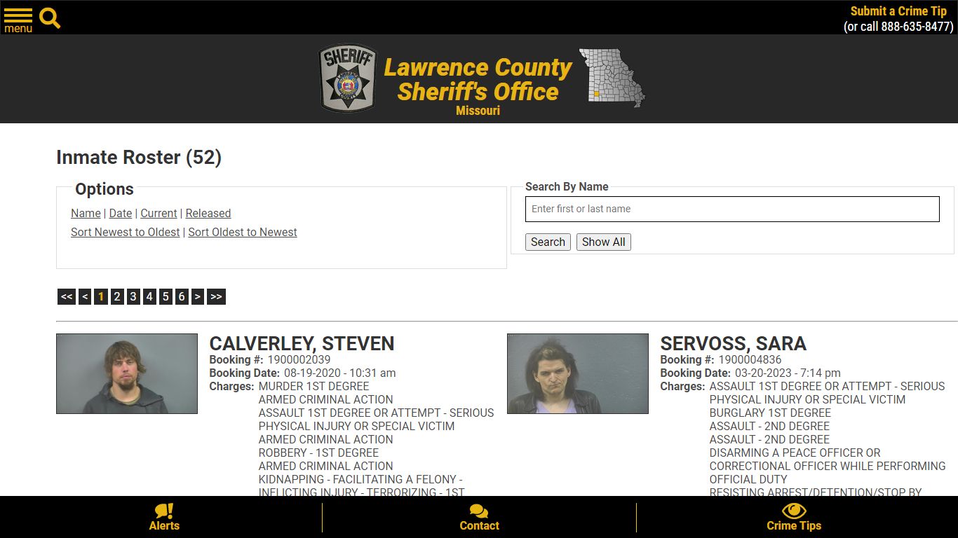 Inmate Roster - Current Inmates Booking Date Ascending - Lawrence ...